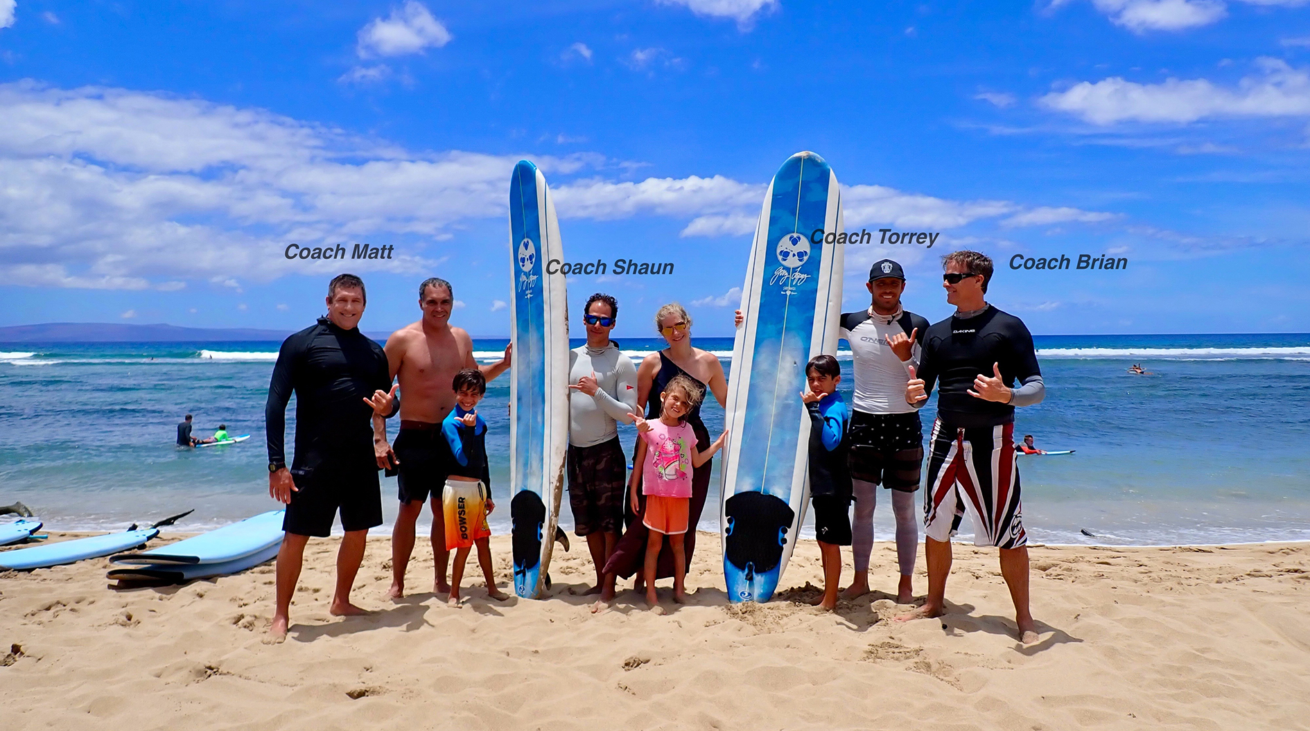 Coaches name above group shot